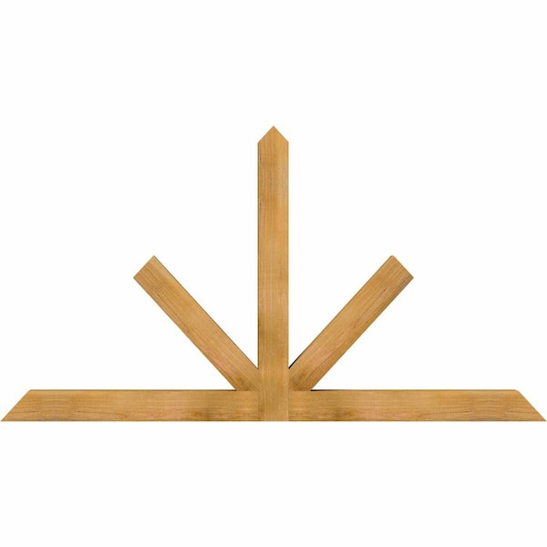 Ekena Millwork Saratoga Rough Sawn Timber Gable Bracket, Western Red Cedar, 72"W x 39"H x 4"D x 4"F, 13/12 Pitch GBW072X39X0404SAR00RWR - main